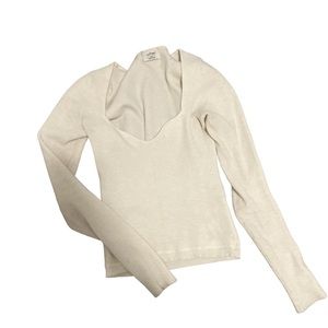 Wilfred 2xs long sleeve crop top